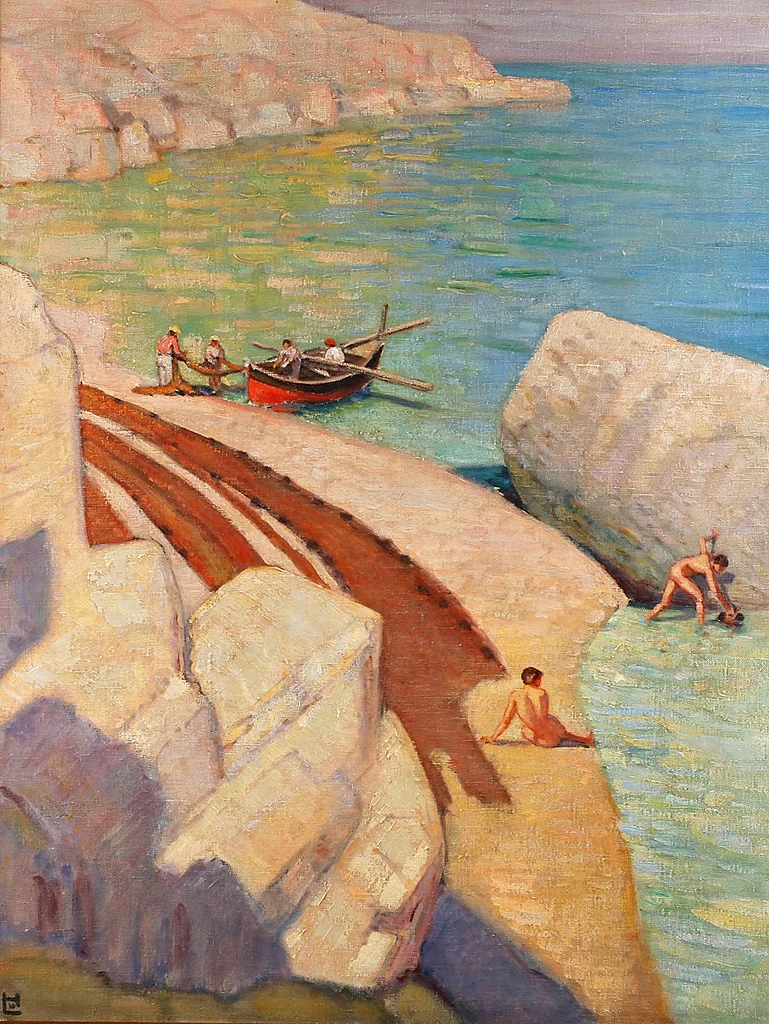 Scena della spiaggia napoletana